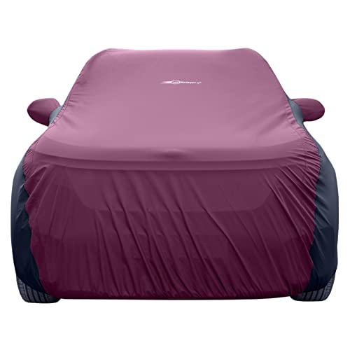 Image of NEODRIFT 'SuperTech' Car Cover for Tata Altroz (2020-2026) (Dolphin Antenna) (100% Water-Resistant, All Weather Protection, Tailored Fit) (Colour: Maroon+Black)
