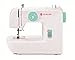SINGER 1234 Portable Sewing Machine with Free Online Owner's Class and Tote Bag Project, With 6 Built-In Stitches - Fully Automatic 4-step Buttonhole, White/Teal