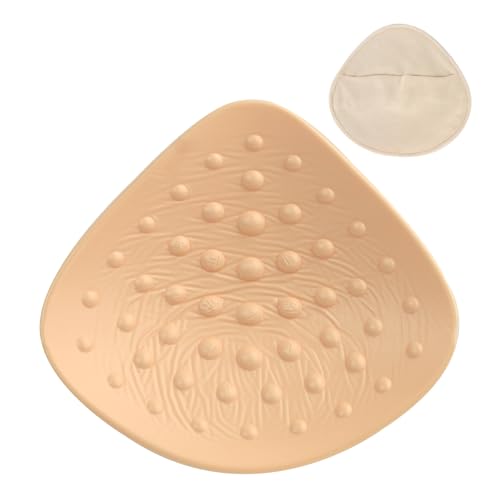 Breast Prosthesis for Mastectomy Women, Massage Post Surgical Breast Forms Triangle Swim Concave Bra Inserts(1 Piece)