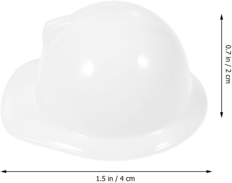 Abaodam Mini Construction Hat 1.57 Inch Plastic Mini Hard Hat Doll Accessories Party Decoration Creative Tiny Safety Helmet