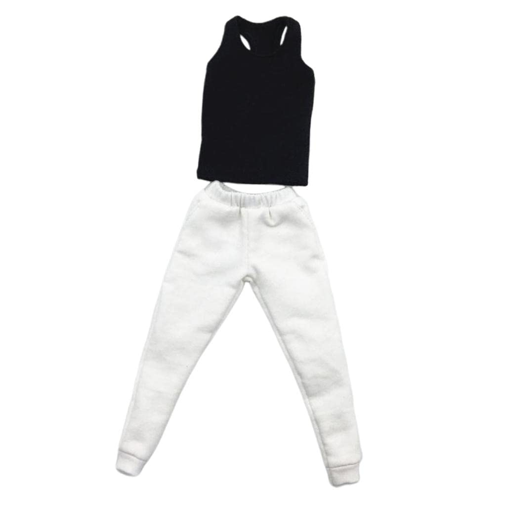 CALANDIS™ 1/6 Men Waistcoat Pants Set Clothing for Figures Toys Accessories Parts Black Waistcoat+ White Pants | Action Figures-image-17