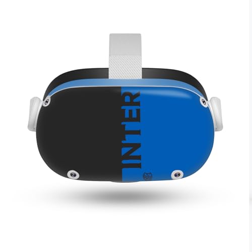 Head Case Designs Officially Licensed Inter Milan Blue and Black Full Logo Vinyl Sticker Skin Decal Cover Compatible with Meta Quest 2