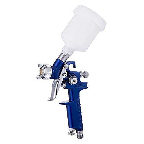 ANCLLO 1.0mm Mini HVLP Air Spray Gun Airbrush Kit Touch Up Paint Sprayer Gravity Feed Air Brush Set Auto Car Painting for Spot Repair