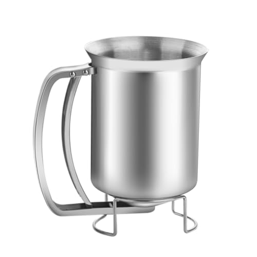 Pancake Dispenser for Batter, Stainless Steel Batter Dispenser, 900ML Funnel Cake Dispenser Batter Pourer for Baking Cupcakes Muffins Crepes Waffles