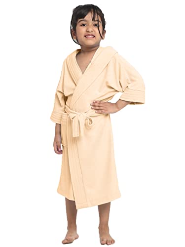Image of CREEVA Cozy Hooded Bathrobe for Kids - Lightweight, Quick-Dry, and Perfect for Daily Use