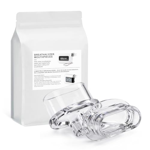 10 Pcs Individually Packaged Breathalyzer Mouthpieces Compatible for C6 and C8 Breath Alcohol Testers