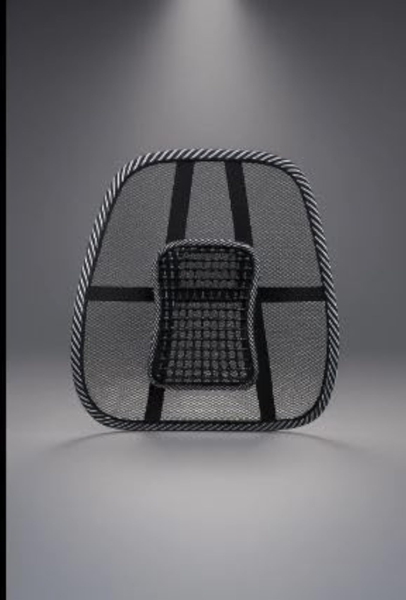Car Back Rest with Lumbar Support Mesh Cushion Pad
