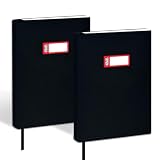 Chell Black Fabric Book Covers 6'x9', Book Sox Up to 8.5”X9.5”, Stretchable and Reusable Book Protector, for Paperback and Hardcover, Pack of 2
