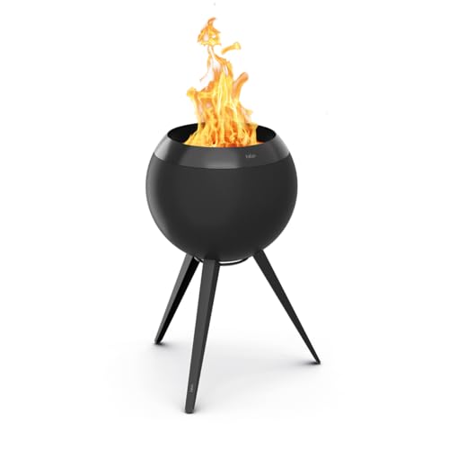 höfats - Moon 45 All Black Feuerschale mit hohem Fuß - emaillierter, raucharmer, schwarzer Feuerkorb mit Holzvergaser-Technologie, zweistufigen Verbrennungsprozess - Feuerstelle mit ⌀ 45 cm höfats - Moon 45 All Black Feuerschale mit hohem Fuß - emaillierter, raucharmer, schwarzer Feuerkorb mit Holzvergaser-Technologie, zweistufigen Verbrennungsprozess - Feuerstelle mit ⌀ 45 cm