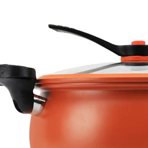 Olla a presión de hierro capacidad grande color naranja miniatura 2