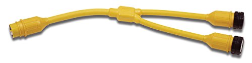 Marinco 162AY Marine Electrical Shore Power "Y" Adapter (50-Amp 125-Volt Locking Male to Double 50-Amp 125-Volt Locking Female with Sealing Collar System, Yellow)