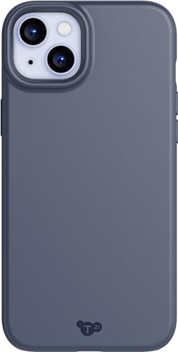 tech21 EvoLite Coque pour iPhone 15 Plus - Coque de Protection Contre Les Chocs - Bleu Denim