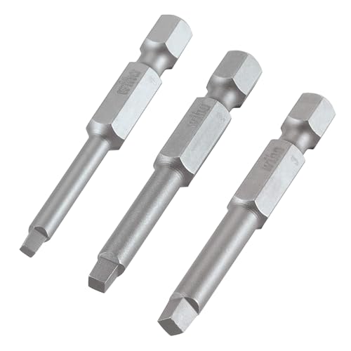 Trend Snappy 3-Delige Robertson Square Drive Bitset, 50Mm Lengte, Quick Chuck Compatibel, Maten Nr.1, Nr.2, Nr.3, Snap/Sq/123