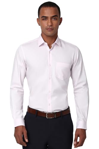 Image of Peter England Men's Cotton Slim Fit Ditsy Printed Full Sleeve Shirt
