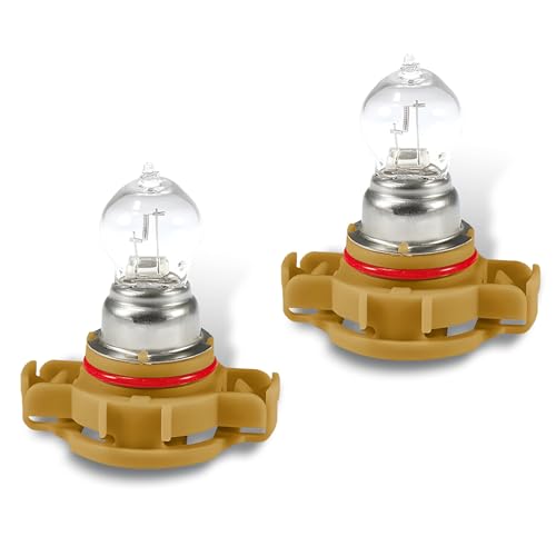 Dogary 2 PCS PSX24W Fog Light Bulbs, High Brightness Quartz Glass Daytime Running Indicator Lamps, Low Power Halogen Carlight Bulb, Universal for Most Cars (White)
