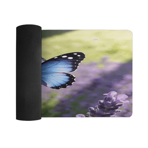 Blue Butterflies Perch in Fragrance Mouse Pad 30x60 cm miniatura 3