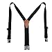 Perry Suspender Men's 1.5" Elastic Original Adjustable Suspenders (Black)