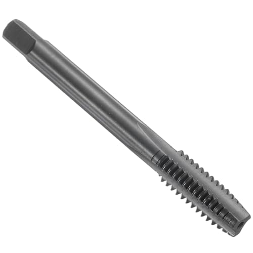 sourcing map Straight Flute Screw Taps M8 x 1.5 H2 Thread HSS6542 Black Nitride Coated Machine Threading Milling Tap Tapping Tools