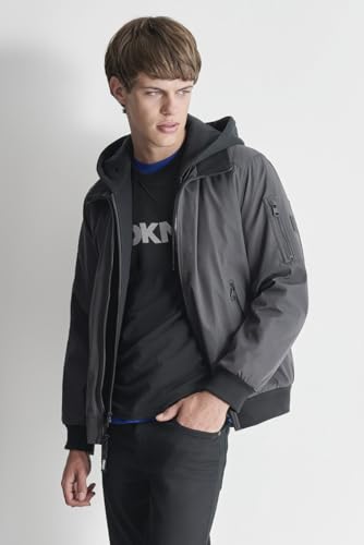 Image of DKNY Men's Water Resistant Hooded Durable Casual Jacket