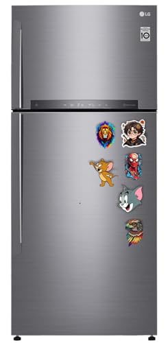 Image of jwalpa Collection Decorative Wood Fridge Magnets Set - Animals, pop Culture Cartoon Character Style Art for Locker, Office, Home Magnet Baby Animal almirah of 6 Refrigerator Kitchen, Washing Machine