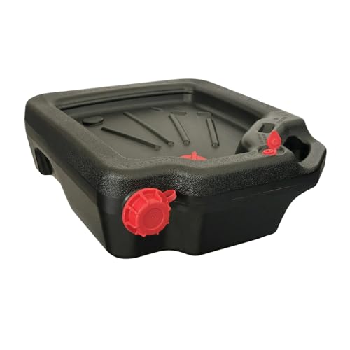 Amerizy 16-Quart Automotive Oil Drain Pan – Heavy-Duty Plastic Oil Change Container for Cars, Trucks & Motorcycles – Easy Pour, Anti-Splash, Leak-Resistant Design