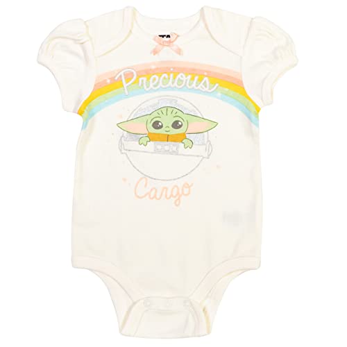 Star Wars The Mandalorian The Child Infant Baby Girls 3 Piece Outfit Set: Pullover Fleece Hoodie Cuddly Bodysuit Pants Pink/White/Green 24 Months #TOP2