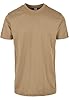 URBAN CLASSICS Stretch T-Shirt with Round Neckline, Basic Tee with Figure-Hugging Cut, Short-Sleeve Elastic Men's T-Shirt, Regular Fit, 100% Jersey Cotton, Colour: Khaki, Size: 4XL #5