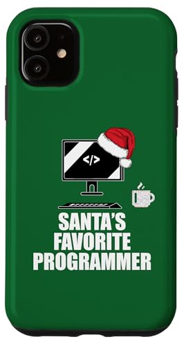 サンタのお気に入りプログラマー クリスマス ウェブ開発者 ミーム スマホケース iPhone 11 用