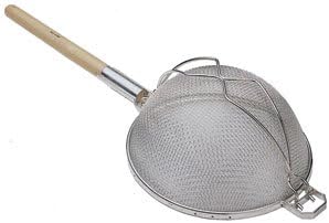 MANGO DE MADERA 12" COLADOR REDONDO