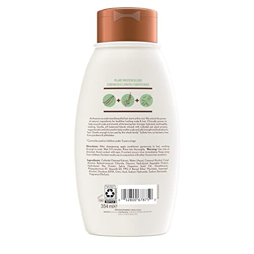 Aveeno Plant Protein Blend Conditioner, For Strong Healthy-Looking Hair, 12 Fl Oz #TOP6