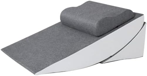 Ｈｕｆｇｉｕｄ 枕 枕 三角枕 傾斜枕 術後用ウェッジ枕 ンチ エクストラロング枕ウェッジ/首・背中・腰サポート体にフィット 腰クッション 読書用 妊婦用 お年寄り 老人用 (グレー,腰パッドなし)