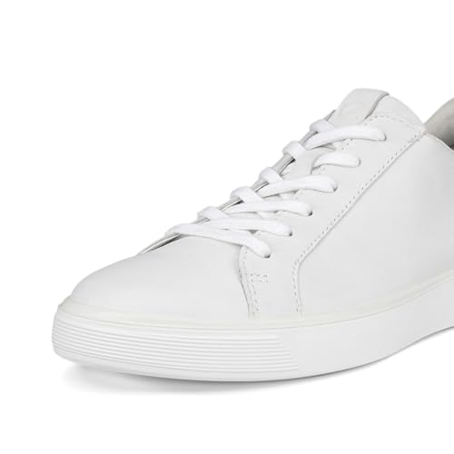 ECCO Men's Street Tray Sneaker, White, 8-8.5 M US3