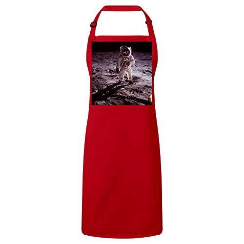 Tablier cuisine premier pas sur la lune cadeau original pour passionné d'espace et cuisine