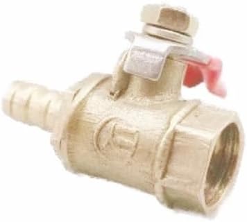 Brass Barbed ball valve 4-12 Hose 1/8'' 1/2'' 1/4'' Female Thread Connector Joint Copper Pipe Fitting Coupler (1/2",8mm Hose) Plumbing Fittings