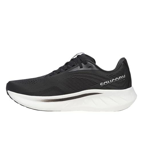 Saucony Damen Ride 18, Schwarz/Weiß, 40 EU Weit