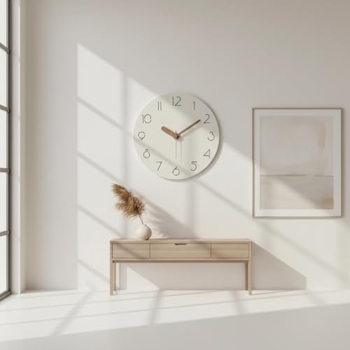 Horloge murale design sans tic-tac pour maison et bureau moderne - 5