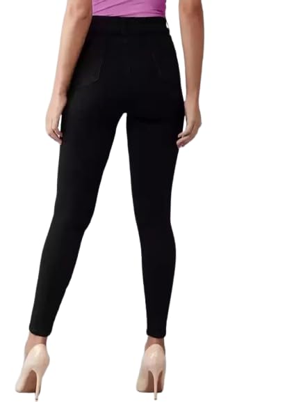 Image of Women Jeans Slim Fit Mid-Rise Clean Look Stretchable Jeans