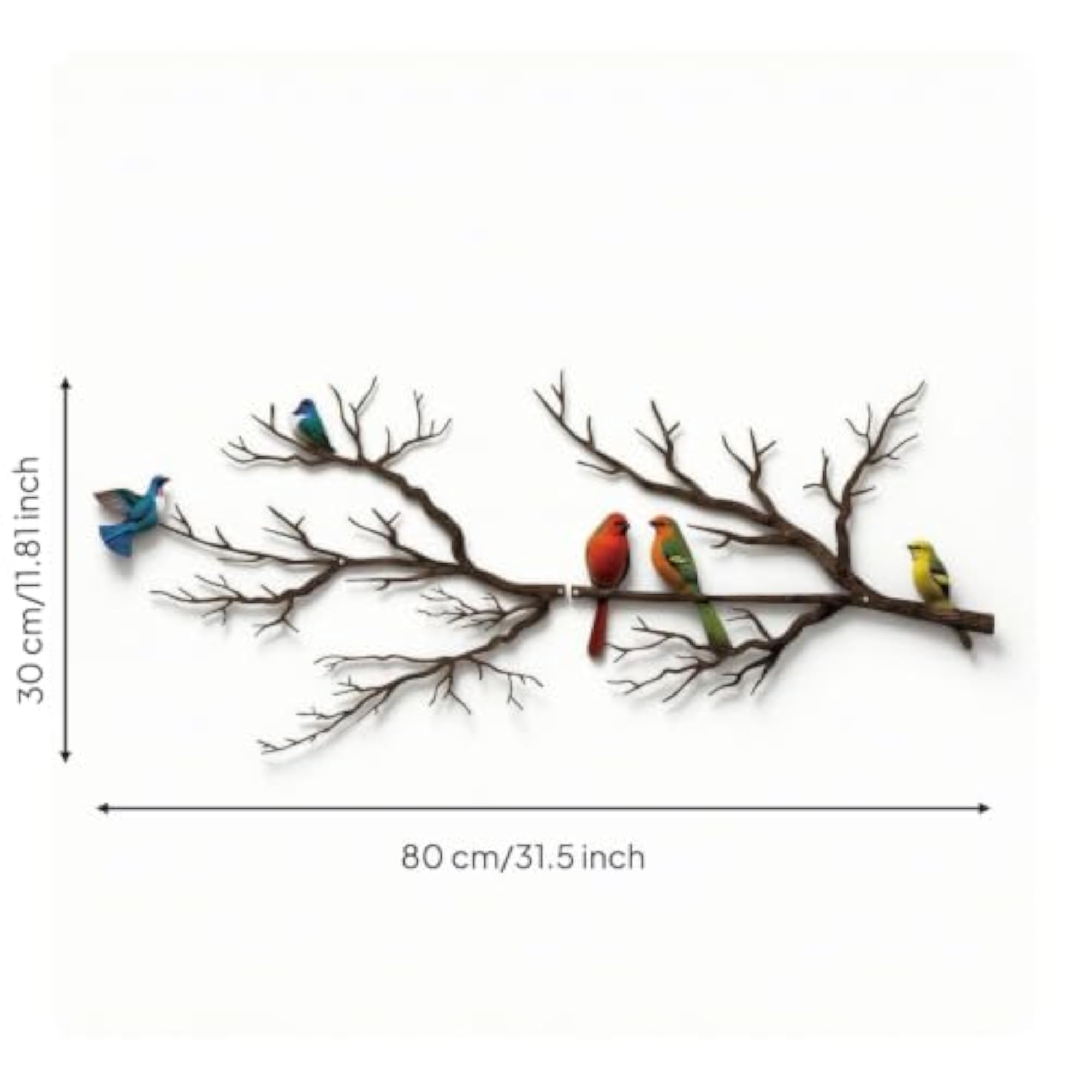 Nature-Inspired Birds on Branch Wall Decor