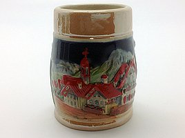 Essence Of Europe Gifts E.h.g German Alpine Village Ceramic Beer Stein Shot Glass-2.5" #TOP3
