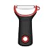 OXO Good Grips – Éplucheur à tomates et à peaux fines de préparation en Y - Économe à légumes en inox - Noir et rouge