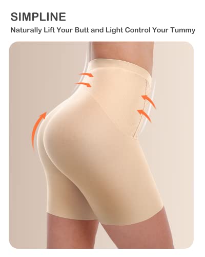 Simpline High Waisted Shapewear For Women, Seamless Butt Lifter Thigh Light Tummy Control Shorts For Wedding Dresses #TOP2