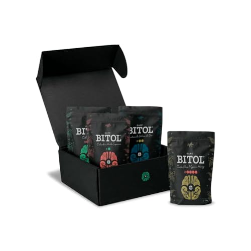 Pack De Cata 4 Orígenes | Bitol Black Box: Colección Exclusiva de 4 Cafés | Especialidad que Invita a un Viaje Sensorial por los Sabores del Caribe y Mesoamérica | Colores intensos