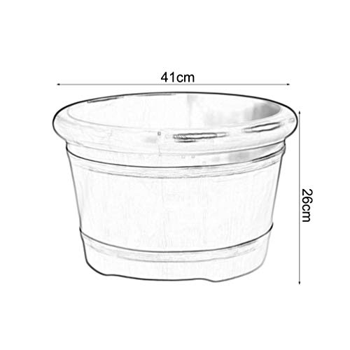 Spa de pies barril de madera grande para baño de pies miniatura 5