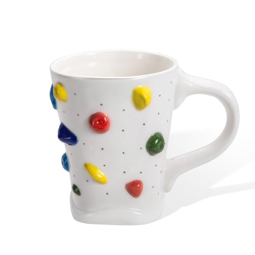 Getname Necklace Rock Bouldering Coffee Mug with Climbing Hooks Camping Ceramic Mug Gift for Her Him Rock Climber Camper Mug