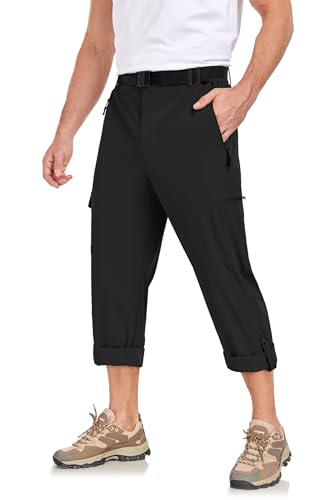 Mens Travel Pants Lightweight Stretchy Hiking Pant Elastic-Waist Breathable Quick-Dry for Casual Outdoor4
