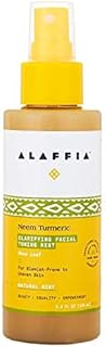 Alaffia Neem Turmeric Facial Mist, Helps Tone and Restore Protective The Skin's Protective Layers with Red Algae, Yarrow, and Tea Tree, Fair Trade, Harmonizing Neem, Natural Mint 3.4 Fl Oz