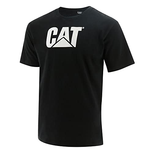 CAT Men's Logo Short Sleeve T-Shirt, Black, M