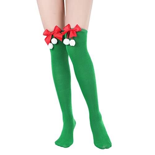 Image of Zando Womens Stripes Thigh High Socks Thigh Highs Casual Knee High Stockings
