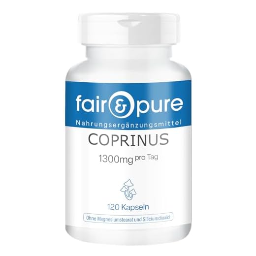 Coprinus 650mg (Coprinus comatus - Spargelpilz) - ohne Magnesiumstearat - vegan - 120 Coprinus-Kapseln