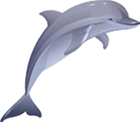 Amazon シンプルなかわいいリアルな水生sea Animal Cartoon Dolphinビニールデカールステッカー 4 Wide 外装 エアロパーツ 車 バイク
